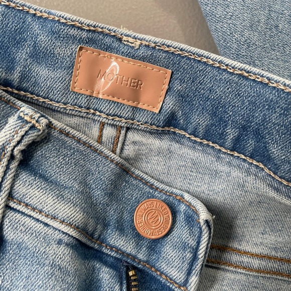 MOTHER The Hustler Ankle Fray Jeans Au Revoir Womens Sz 27 Flare Denim USA - Picture 7 of 14